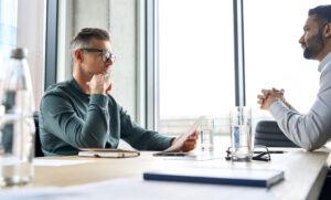 The victim of a personal injury incident attends a consultation with 11 questions to ask your car accident lawyer.